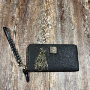 Dooney & Bourke Disney black wallet with gold accents